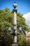 Barcelona, Spain, detail of the detail of the public lighting on the Rambla street