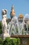 BARCELONA, SPAIN/EUROPE - JUNE 1 : Statue and fountain Placa de