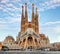 BARCELONA, SPAIN - FEBRUARY 10: La Sagrada Familia - the impress