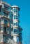 BARCELONA, SPAIN - FEBRUARY 12, 2014: A beautiful decorated building in the center of Barcelona with a flag of independent