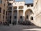 BARCELONA, SPAIN - FEBRUARY,22 2019:  Medieval Palau Reial Royal Palace at Placa del Rei King`s Square, in the heart of Gothi