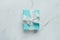 Barcelona, Spain - January 2022. Tiffany and Co branded gift box with heart bracelet from world-famous American fashion