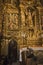 Barcelona, Spain, June 22, 2019: Interior of the Cathedral of Saint Eulalia in Barcelona - gold-plated side altar