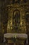 Barcelona, Spain, June 22, 2019: Interior of the Cathedral of Saint Eulalia in Barcelona - gold-plated side altar