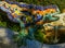 Barcelona, Spain: Lizard mosaic sculpture in Park Guell