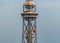 BARCELONA, SPAIN - March 12, 2019: Aerial view of funicular tower in Barcelona city