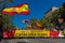 Barcelona, Spain - October 12 2022: National Day of Spain in Barcelona