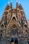 Barcelona, Spain, September 20, 2019. The Sagrada Familia, is a huge Roman Catholic basilica in Barcelona, Spain designed by