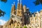 Barcelona, Spain, September 20, 2019. The Sagrada Familia, is a huge Roman Catholic basilica in Barcelona, Spain designed by