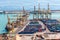 BARCELONA, SPAIN - September, 2017: Industrial port of Barcelona with containers, Spain