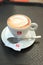 Barcelona, Spain - september 29th 2019: Illy Cappuccino