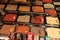 Barcelona, Spain - september 30th 2019: Herbs and spices at a market