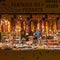 Barcelona, Spain - Spices and chilli peppers on sale on a markets stall in the Mercat de la Boqueria, Barcelona,