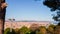 Barcelona sun light montjuic park city panorama 4k time lapse spain
