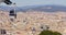 Barcelona sunny day montjuic park funicular city panorama 4k spain