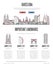 Barcelona travel infographics in linear style