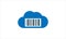 Barcode Cloud Logo Icon Design illustration