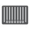Barcode glyph icon, e commerce and marketing