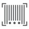 Barcode glyph icon, scanner and identification, code sign, vector graphics, a solid pattern on a white background.