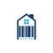 Barcode House Logo Icon Design