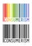 Barcode Icon With Consumerism Letter Inside