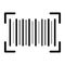 Barcode icon. supermarket product identification code. Vector symbol isolated on white
