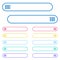 Barcode icons in rounded color menu buttons