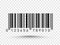 Barcode isolated on transparent background. Vector icon