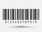 Barcode isolated on transparent background. Vector icon