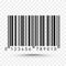 Barcode isolated on transparent background. Vector icon