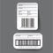 Barcode label template vector
