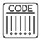 Barcode line icon, retail and strip, code sign, vector graphics, a linear pattern on a white background.