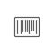 Barcode outline icon