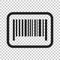 Barcode product distribution icon. Vector illustration on isolated transparent background. Business concept barcode pictogram.