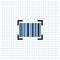 Barcode Products Price Symbol Icon on Paper Note Background, Media Icon for Technology Communication and Business E-Commerce