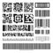 Barcode and QR code set