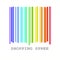 Barcode in rainbow colors