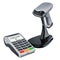 Barcode reader with POS-terminal, 3D rendering