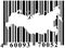Barcode with Russia outline