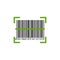 Barcode scanner color icon in flat style