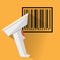 Barcode scanner flat design