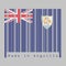 Barcode set the color of Anguilla flag, Blue Ensign with the British flag and the coat of arms of Anguilla in the fly.