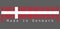 Barcode set the color of Denmark flag, red with a white Scandinavian cross that extends to the edges of the flag.
