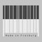 Barcode set the color of Freiburg flag, The canton of Switzerland