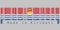 Barcode set the color of Kiribati flag, text: Made in Kiribati, concept of sale or business.