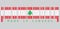 Barcode set the color of Lebanon flag, triband of red and white, charged with a green Lebanon Cedar. text: Made in Lebanon.