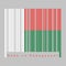 Barcode set the color of Madagascar flag, Two horizontal bands of red and green with a white vertical band on the hoist side