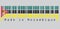 Barcode set the color of Mozambique flag, horizontal green black yellow and small white with red triangle.