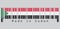 Barcode set the color of Sudanese flag, red white and black; with a green triangle based at the hoist.