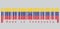 Barcode set the color of Venezuela flag, text: Made in Venezuela. concept of sale or business.
